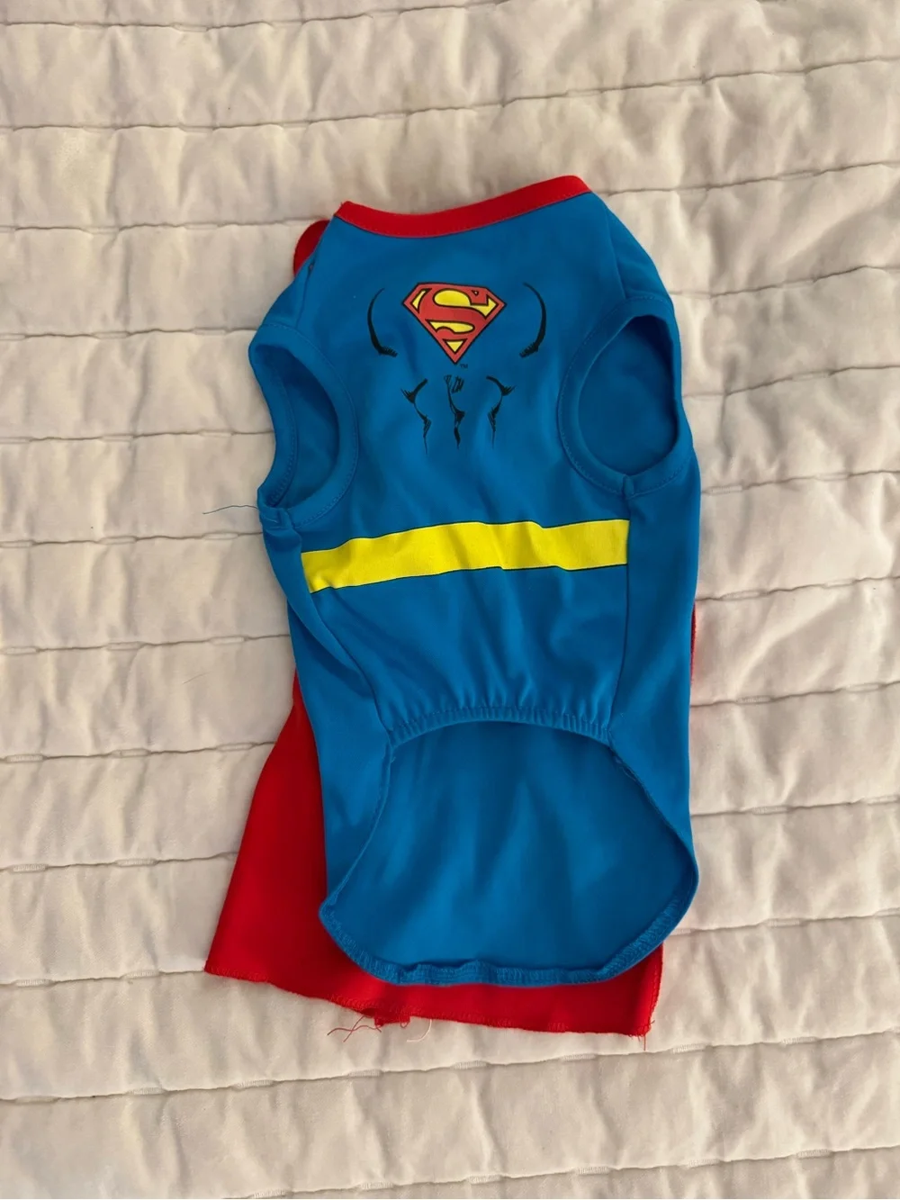 DC Comics Blue & Red Dog Superman Cape Costume Size Small